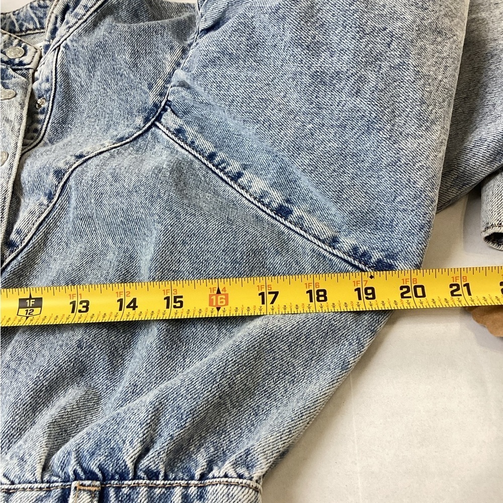 MNG Denim Jumpsuit Women's XS  Button/Zip Western Concert Bachelorette - Picture 8 of 10